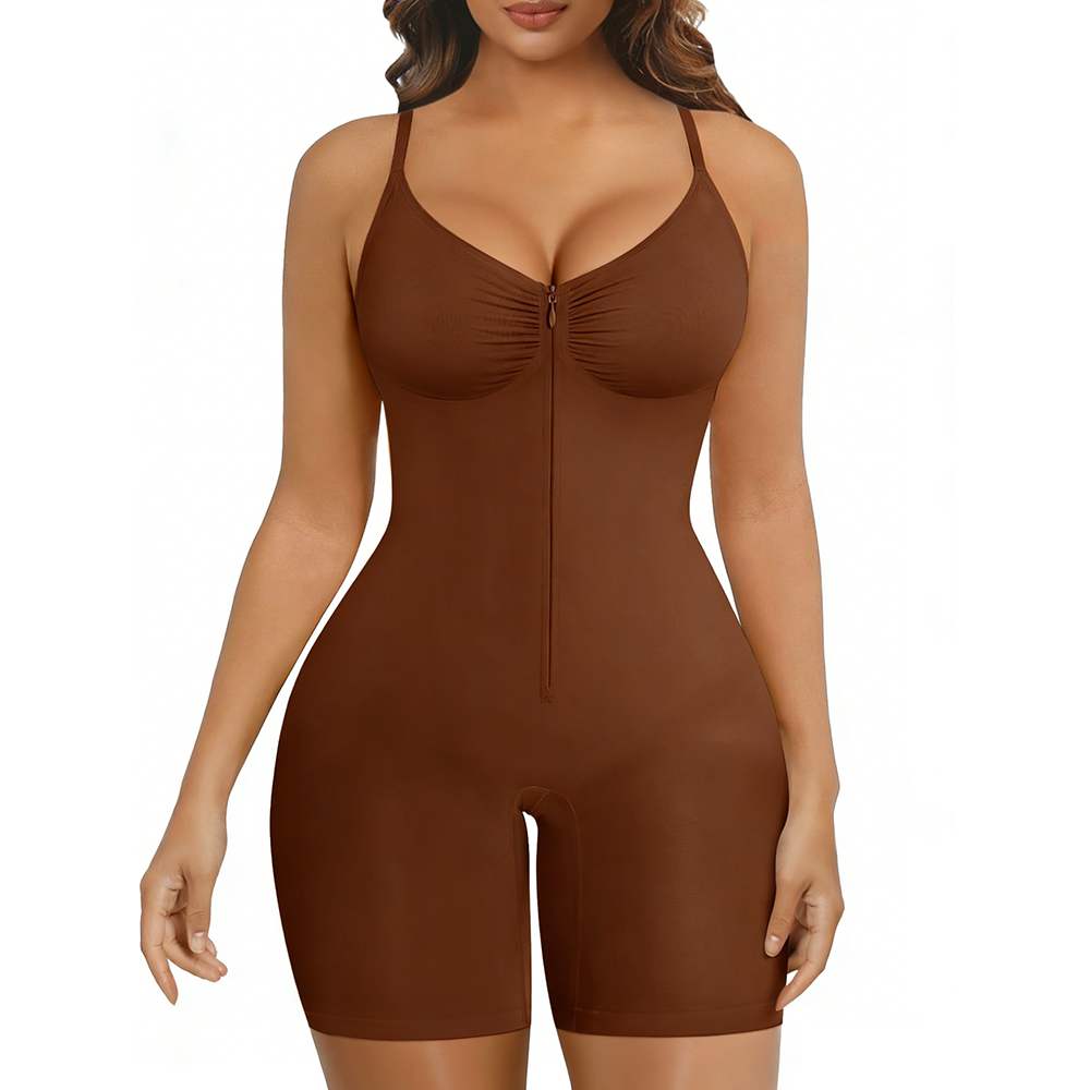 Shapewear for Women Tummy Control Bodysuits Zip-Up Comfort Ultra Stretch Fabric