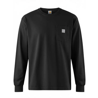 🔥Men's Heavyweight Long-Sleeve Pocket T-Shirt – Relaxed Fit Everyday Casual Tee | Big & Tall Available