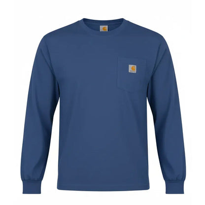 🔥Men's Heavyweight Long-Sleeve Pocket T-Shirt – Relaxed Fit Everyday Casual Tee | Big & Tall Available