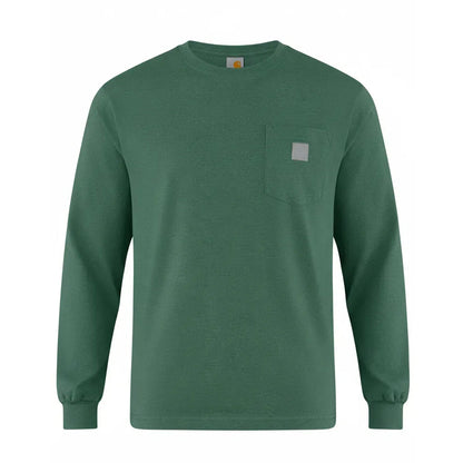 🔥Men's Heavyweight Long-Sleeve Pocket T-Shirt – Relaxed Fit Everyday Casual Tee | Big & Tall Available