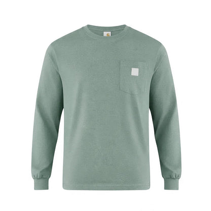 🔥Men's Heavyweight Long-Sleeve Pocket T-Shirt – Relaxed Fit Everyday Casual Tee | Big & Tall Available