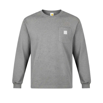 🔥Men's Heavyweight Long-Sleeve Pocket T-Shirt – Relaxed Fit Everyday Casual Tee | Big & Tall Available