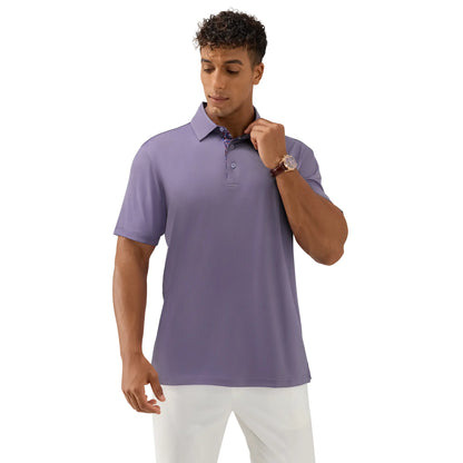 Men's Polo Shirts (Multi-Pack) — Soft, Breathable Pure Cotton Material; Comfortable, Short-Sleeve Casual Fit