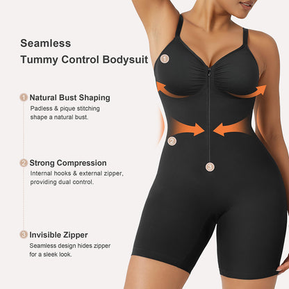 Shapewear for Women Tummy Control Bodysuits Zip-Up Comfort Ultra Stretch Fabric