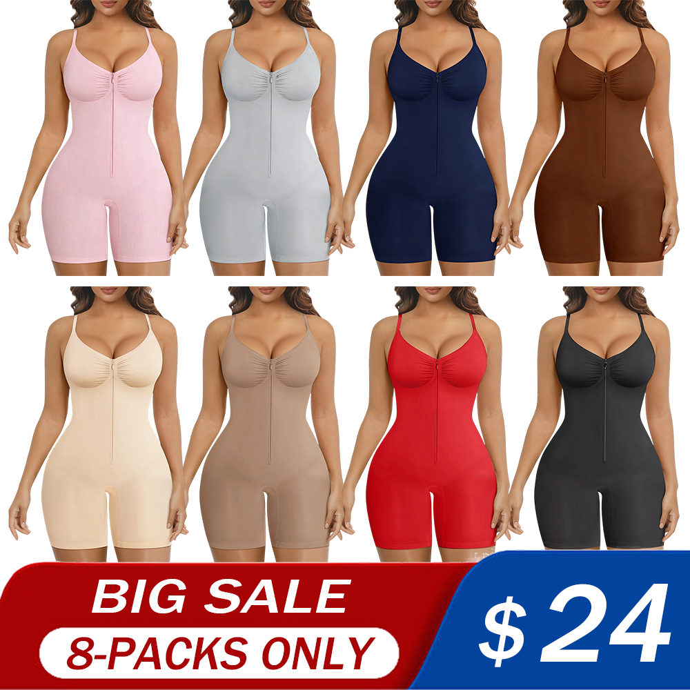 Shapewear for Women Tummy Control Bodysuits Zip-Up Comfort Ultra Stretch Fabric