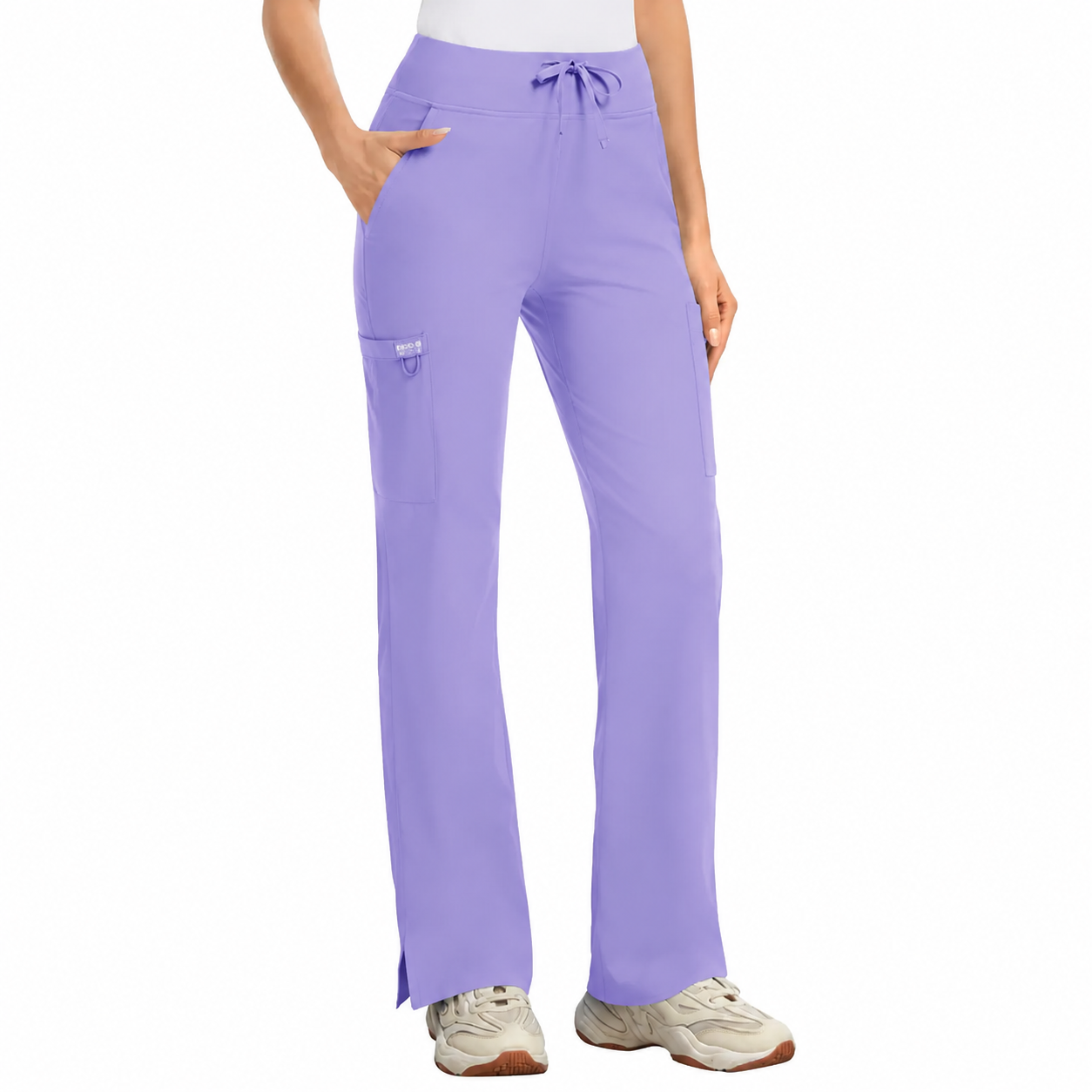 ❤️DEALS FOR YOU-Women's High-Rise Stretch Scrub Pants with Yoga Waistband & Pockets