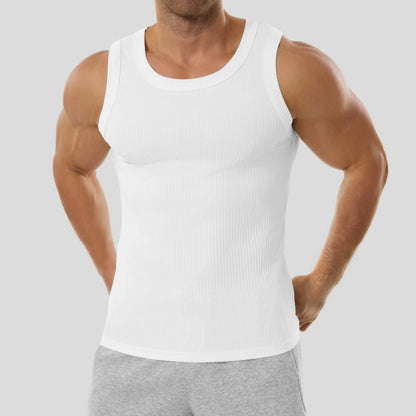 ⏰Final 3 hours 80% OFF🔥Men's Wide Strap Ribbed Tank Top, High Stretch Breathable Muscle Tank, Heavyweight Drapey Fit Gym & Casual Sleeveless Shirt